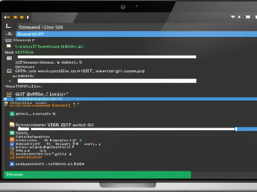 Una vista detallada del entorno de línea de comandos en un sistema Linux, integrando Git y GitHub