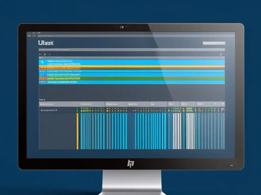 Vista detallada de monitor con interfaz UltraEdit, potente editor de texto código abierto