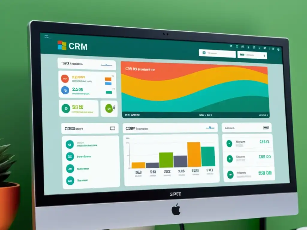 Vista detallada del software CRM de código abierto, mostrando un diseño moderno y dinámico