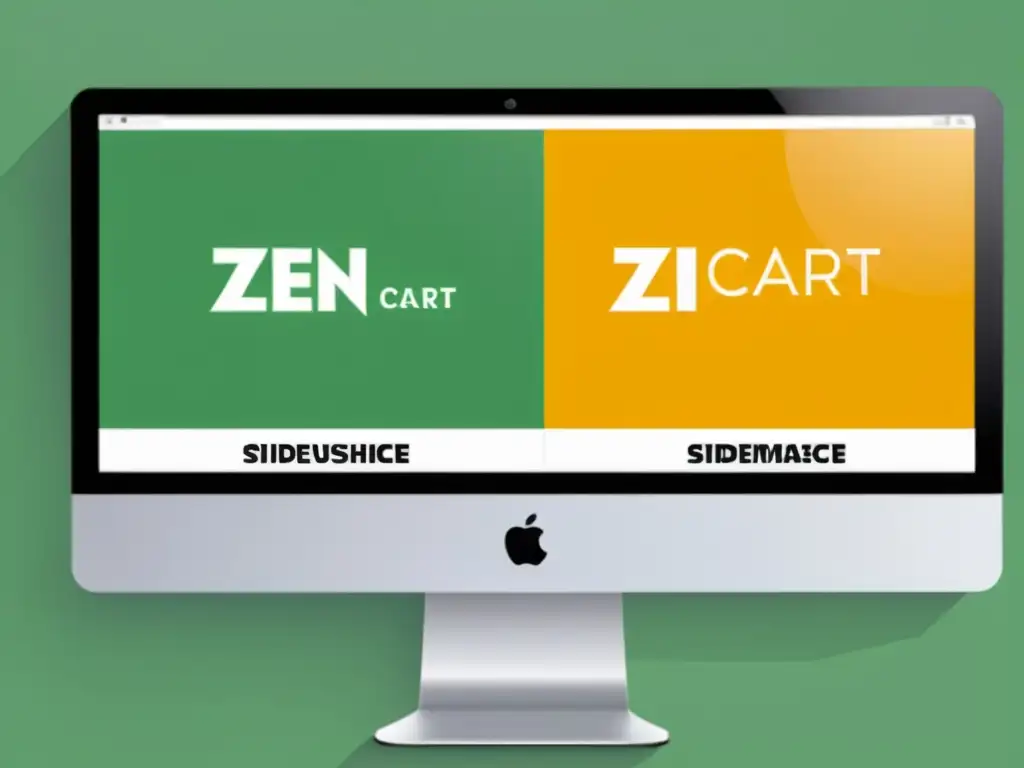 Comparación visual de Zen Cart con otras plataformas, destacando las ventajas para negocios