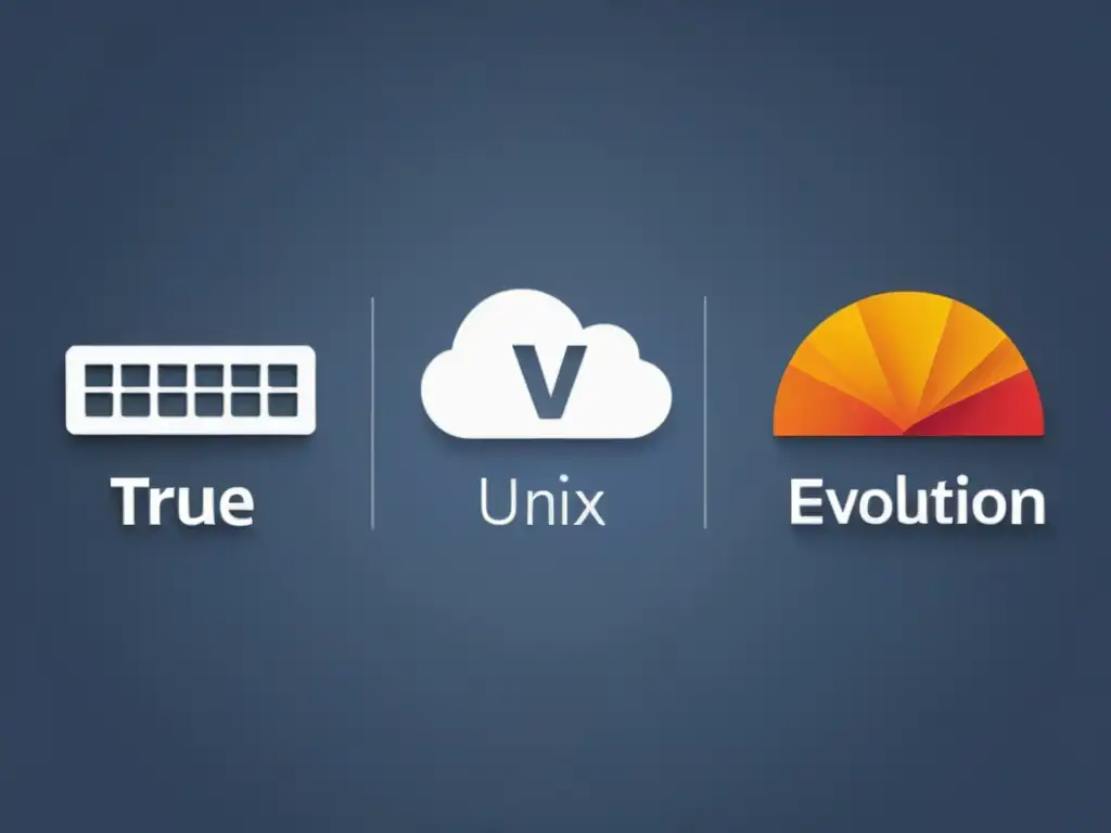 Comparación visual del sistema operativo Unix TrueOS, desde sus inicios hasta sus modernas funciones avanzadas