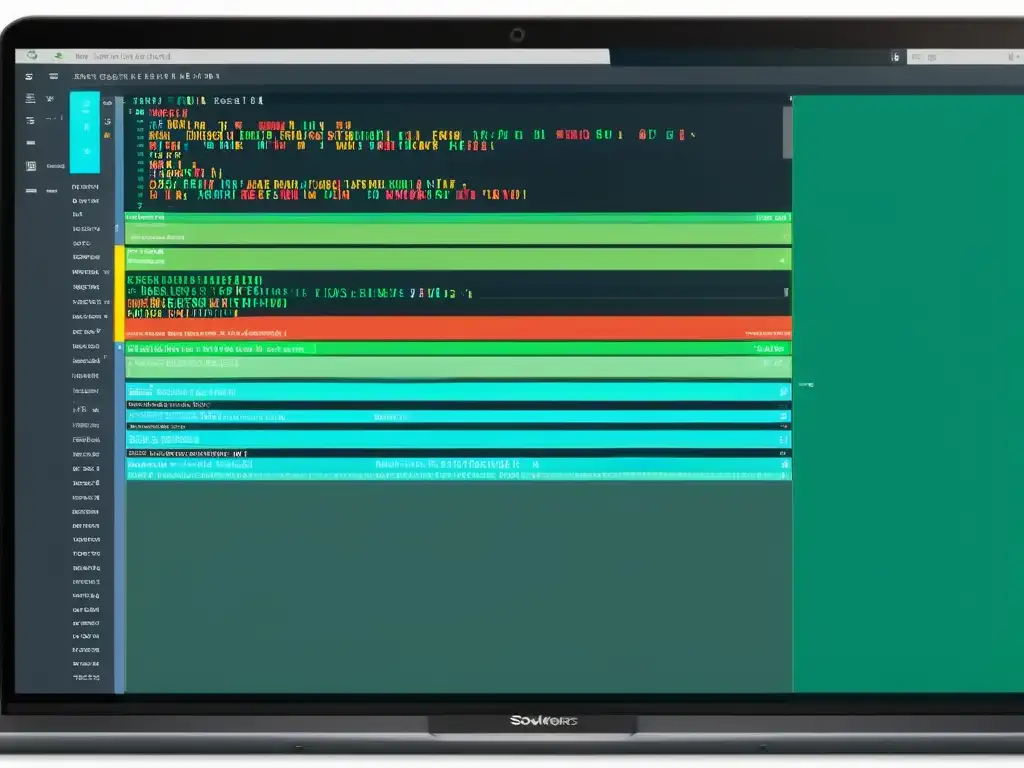 Comparación visual: Software de código abierto vs propietario en pantalla dividida