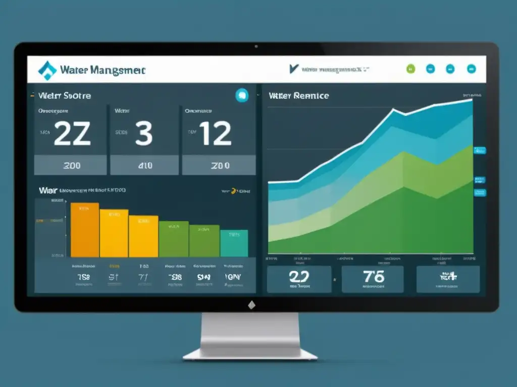 Comparación visual entre software de gestión eficiente del agua en código abierto y software propietario, resaltando diseño y funcionalidad