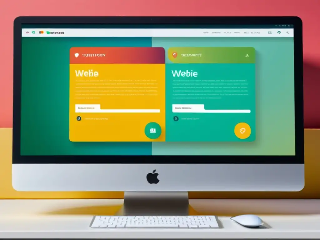 Comparación visual de dos versiones de interfaz web en pantalla de ordenador, mostrando la optimización de la experiencia de usuario en software libre
