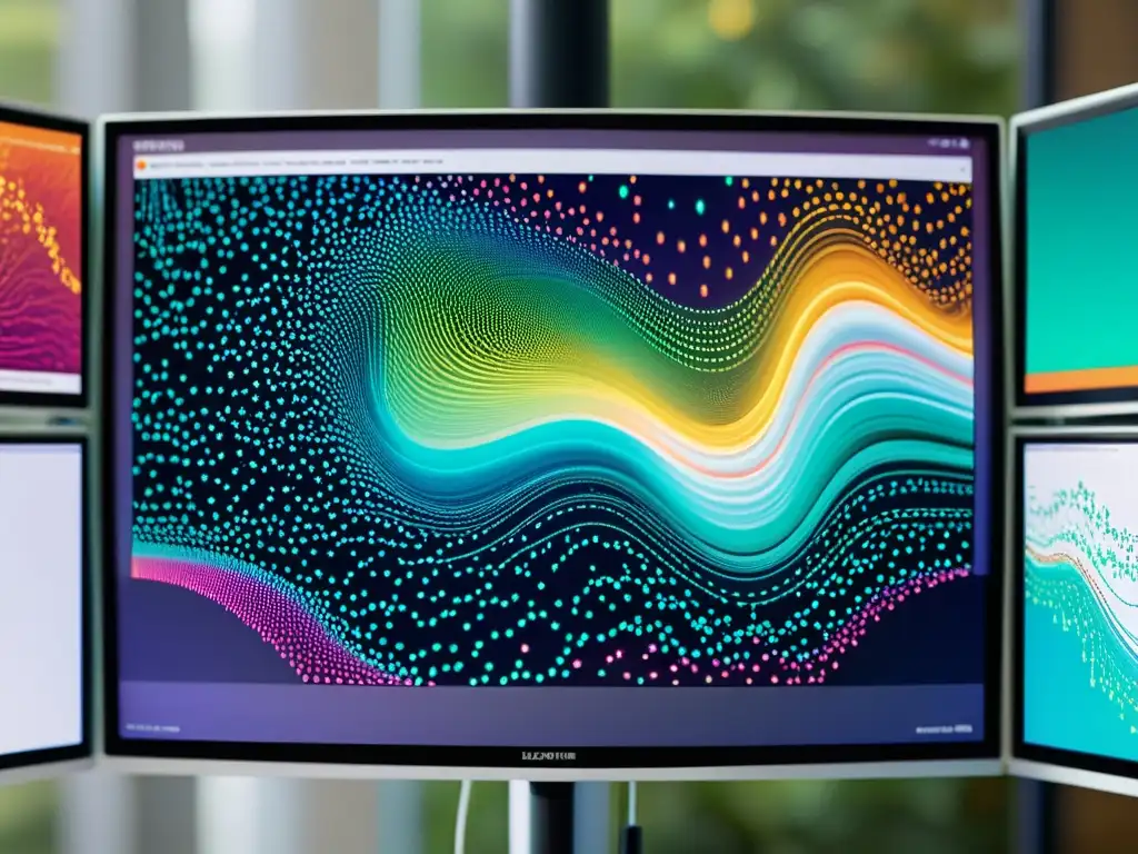 Una visualización impresionante de algoritmos de machine learning en un monitor