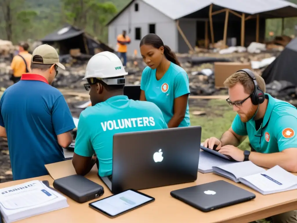 Voluntarios usando tecnología de código abierto para coordinar respuesta a desastres naturales en área afectada